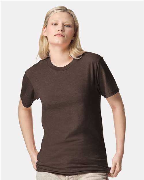 Unisex CVC Tee American Apparel Heather Brown