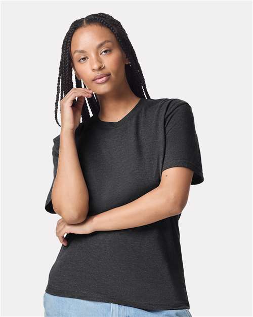 Unisex CVC Tee American Apparel Heather Black