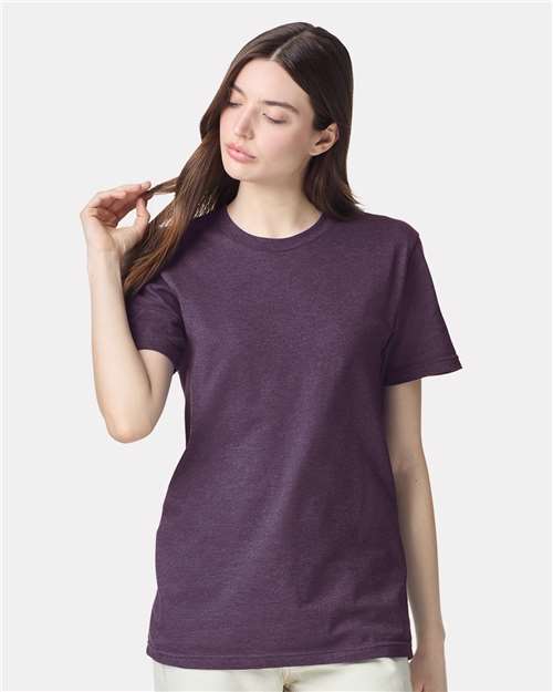 Unisex CVC Tee American Apparel Heather Eggplant