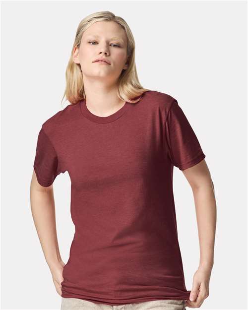 Unisex CVC Tee American Apparel Heather Burgundy