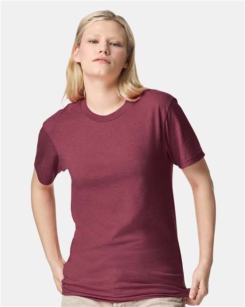 Unisex CVC Tee American Apparel Heather Cranberry