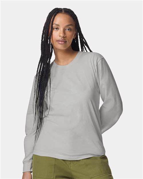 Unisex Fine Jersey Long Sleeve Tee American Apparel New Silver
