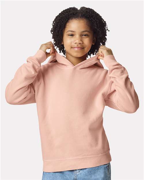Youth Garment-Dyed Lightweight Hooded Sweatshirt Comfort Colors Peachy