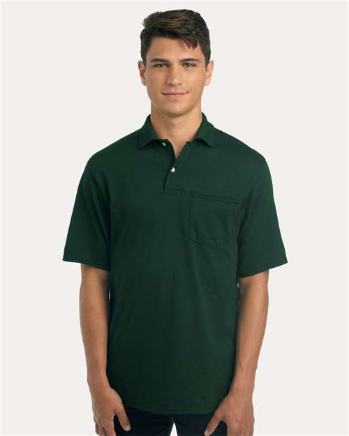 Men's Dri-Power® Polo with Pocket JERZEES Forest Green