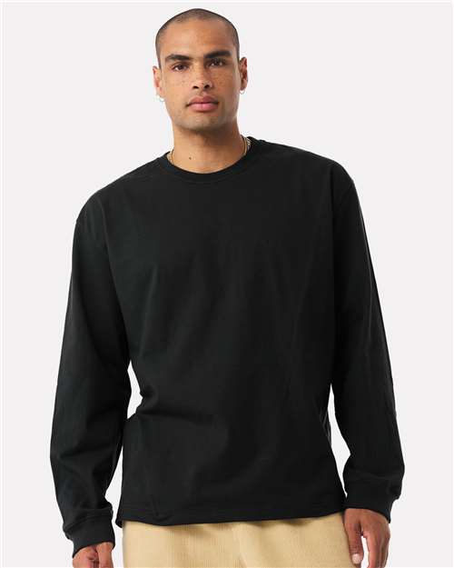 Unisex 7.5 oz Heavyweight Long Sleeve Tee BELLA + CANVAS Black