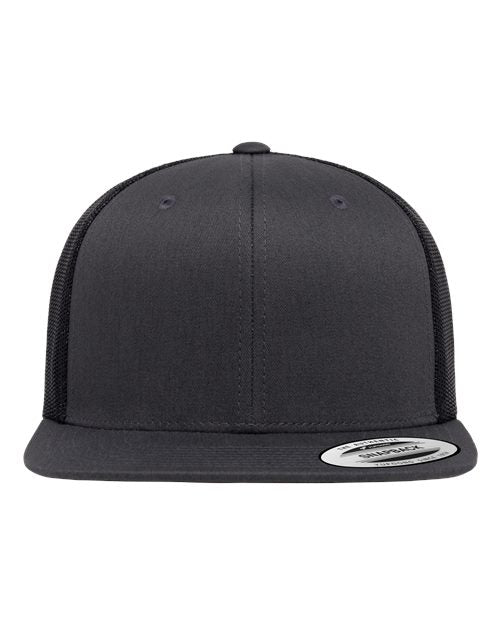 Retro High Profile Trucker Cap YP Classics Charcoal Black Adjustable