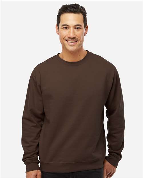 Unisex Midweight Crewneck Sweatshirt Independent Trading Co. Brown