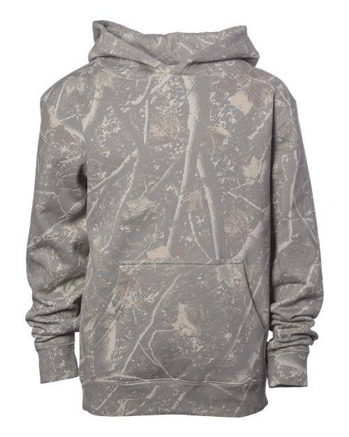 Youth Midweight Hooded Sweatshirt Independent Trading Co. Deadwood Tree Camo