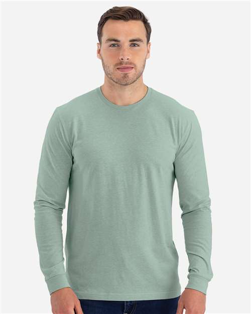 Unisex CVC Long Sleeve T-Shirt Next Level Heather Seafoam
