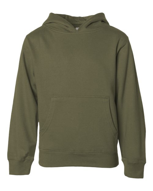 Youth Midweight Hooded Sweatshirt Independent Trading Co. Army