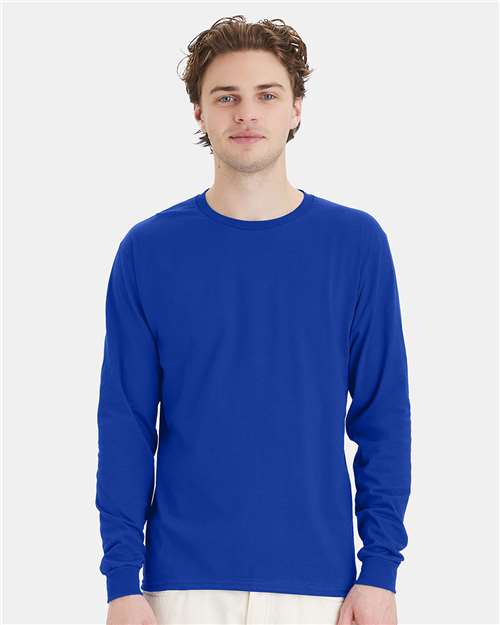 Essential-T Long Sleeve T-Shirt Hanes Deep Royal
