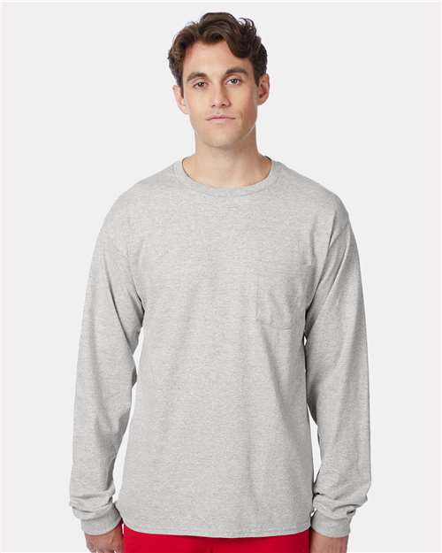Unisex Authentic Long Sleeve Pocket T-Shirt