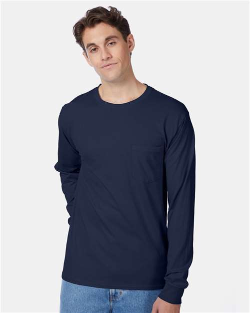 Unisex Authentic Long Sleeve Pocket T-Shirt