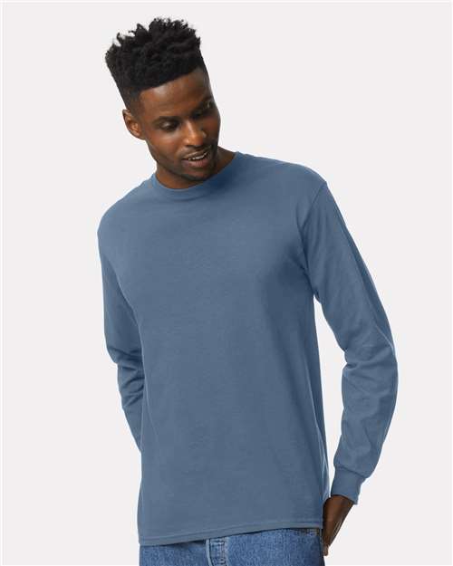 Unisex Ultra Cotton® Long Sleeve T-Shirt Gildan Indigo Blue