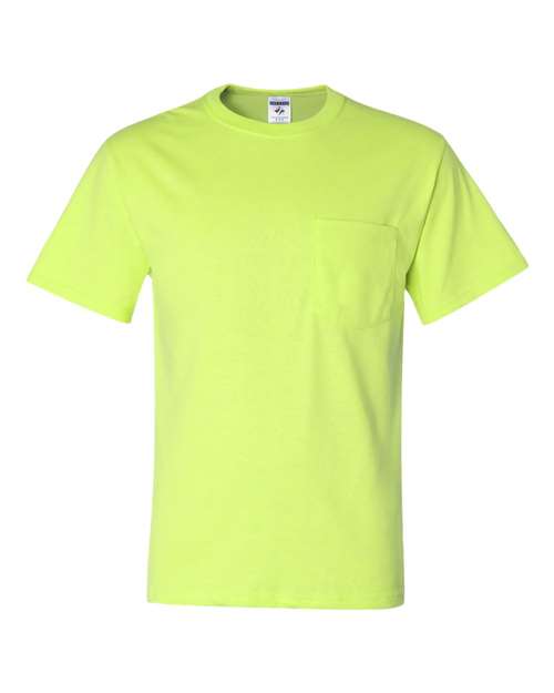 Unisex Dri-Power® 50/50 Pocket T-Shirt JERZEES Safety Green S