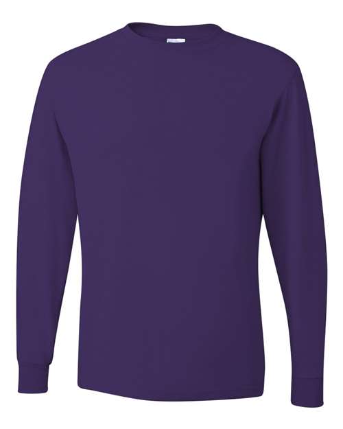 Unisex Dri-Power® Long Sleeve 50/50 T-Shirt JERZEES Deep Purple