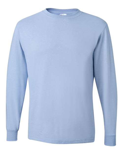 Unisex Dri-Power® Long Sleeve 50/50 T-Shirt JERZEES Light Blue