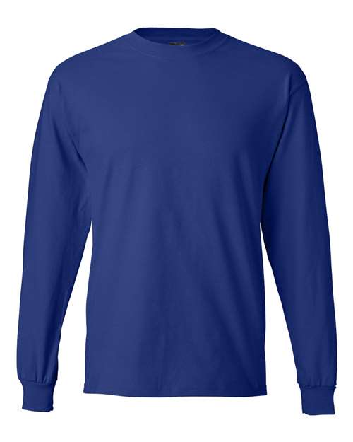 Unisex Beefy-T® Long Sleeve T-Shirt Hanes Deep Royal