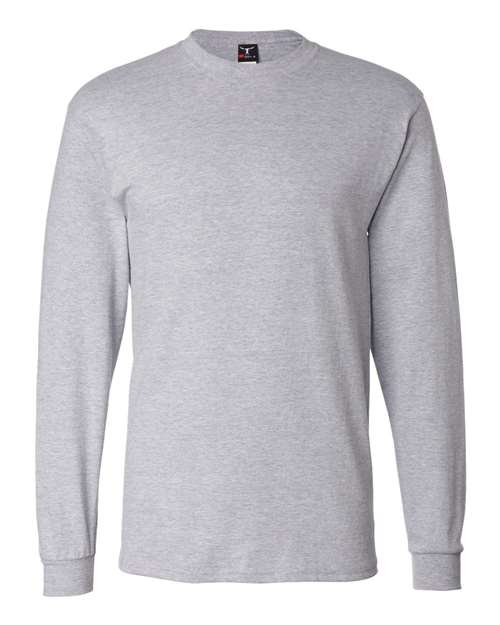 Unisex Beefy-T® Long Sleeve T-Shirt Hanes Light Steel
