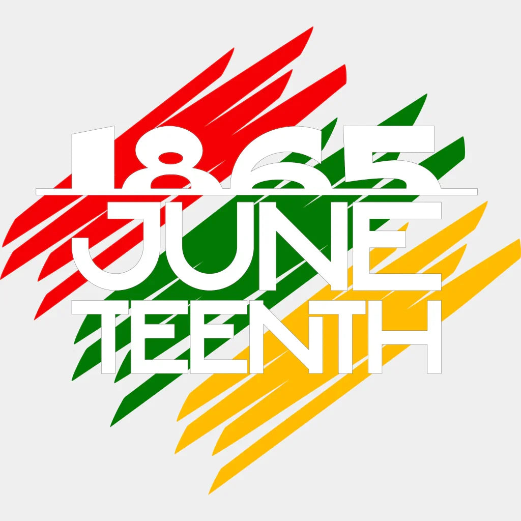 1865 June Teenth Stripes Blm Dtf Transfer Adult Unisex - S & M (10’) / White