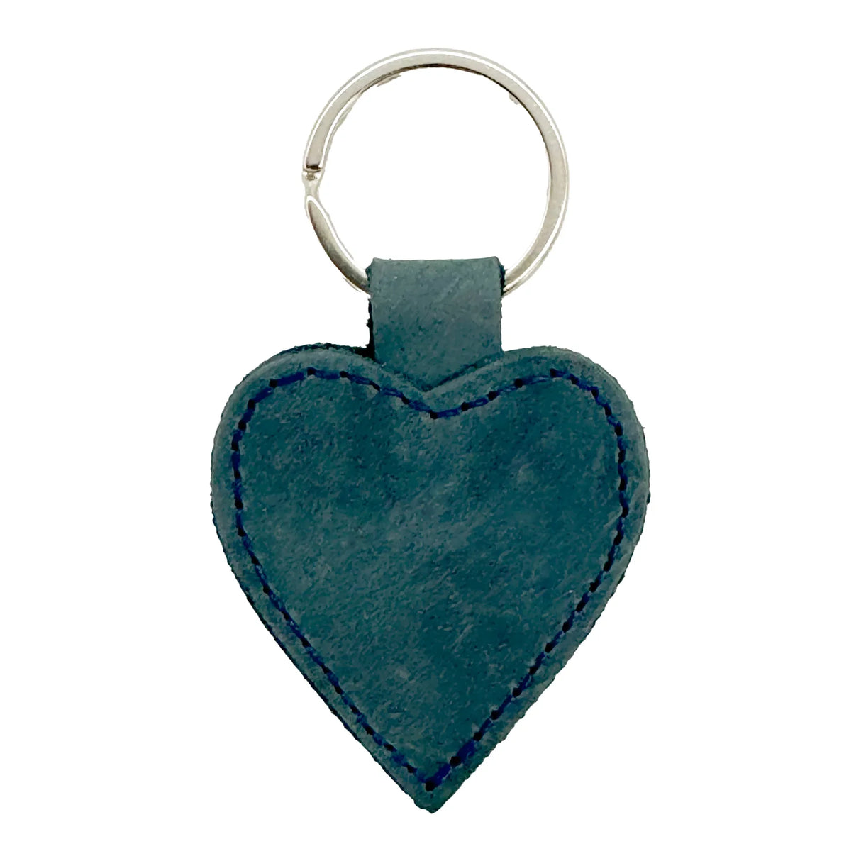 Custom Engraved Leather Keychain – Heart