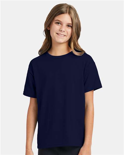 Youth EcoSmart® T-Shirt Hanes Navy