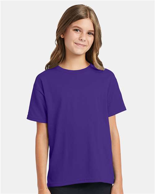 Youth EcoSmart® T-Shirt Hanes Purple