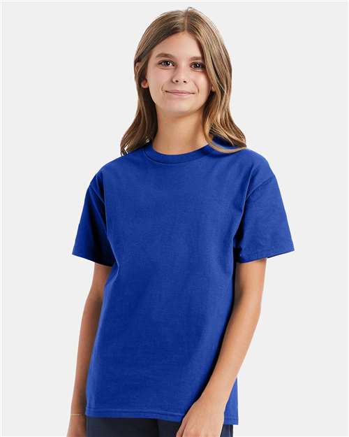 Youth Authentic T-Shirt Hanes Deep Royal