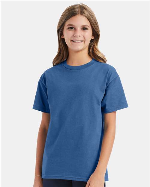 Youth Authentic T-Shirt Hanes Denim Blue S