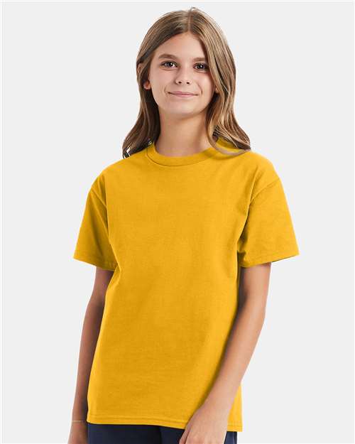 Youth Authentic T-Shirt Hanes Gold XL