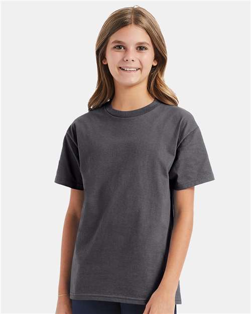 Youth Authentic T-Shirt Hanes Smoke Grey