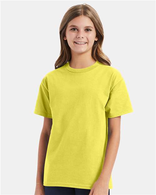 Youth Authentic T-Shirt Hanes Yellow