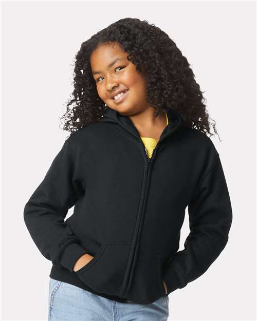 Youth Heavy Blend™ Full-Zip Hooded Sweatshirt Gildan Black