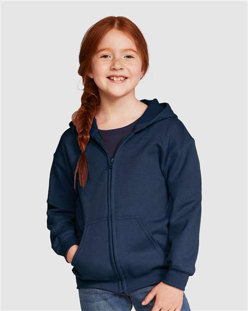 Youth Heavy Blend™ Full-Zip Hooded Sweatshirt Gildan Navy