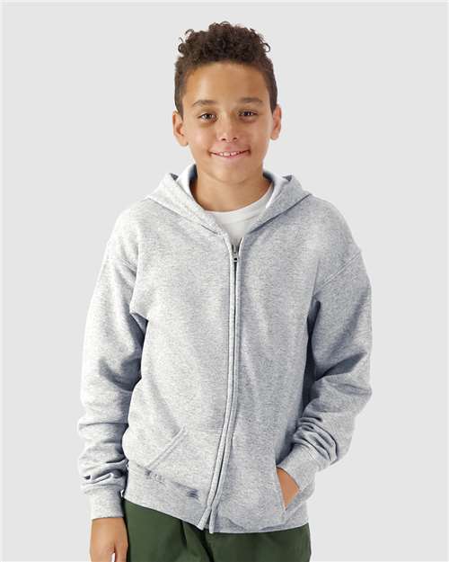 Youth Heavy Blend™ Full-Zip Hooded Sweatshirt Gildan Sport Grey