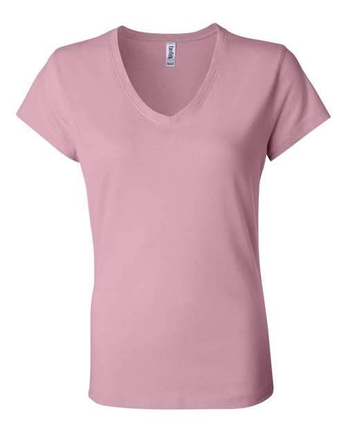 Women’s Jersey V-Neck Tee BELLA + CANVAS Pink