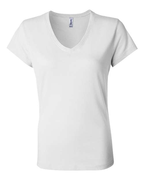 Women’s Jersey V-Neck Tee BELLA + CANVAS White 2XL