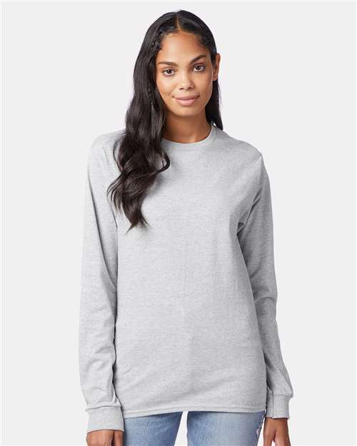 Authentic Long Sleeve T-Shirt Hanes Ash