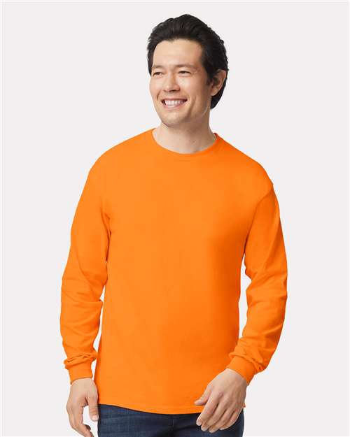 Unisex Ultra Cotton® Long Sleeve T-Shirt Gildan Safety Orange