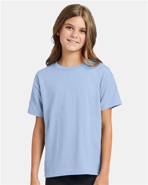 Youth EcoSmart® T-Shirt Hanes Light Blue
