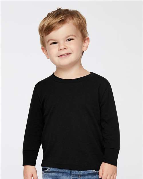 Toddler Cotton Jersey Long Sleeve Tee Rabbit Skins Black