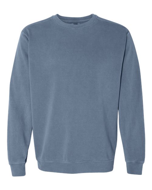 Unisex Garment-Dyed Crewneck Sweatshirt Comfort Colors Blue Jean