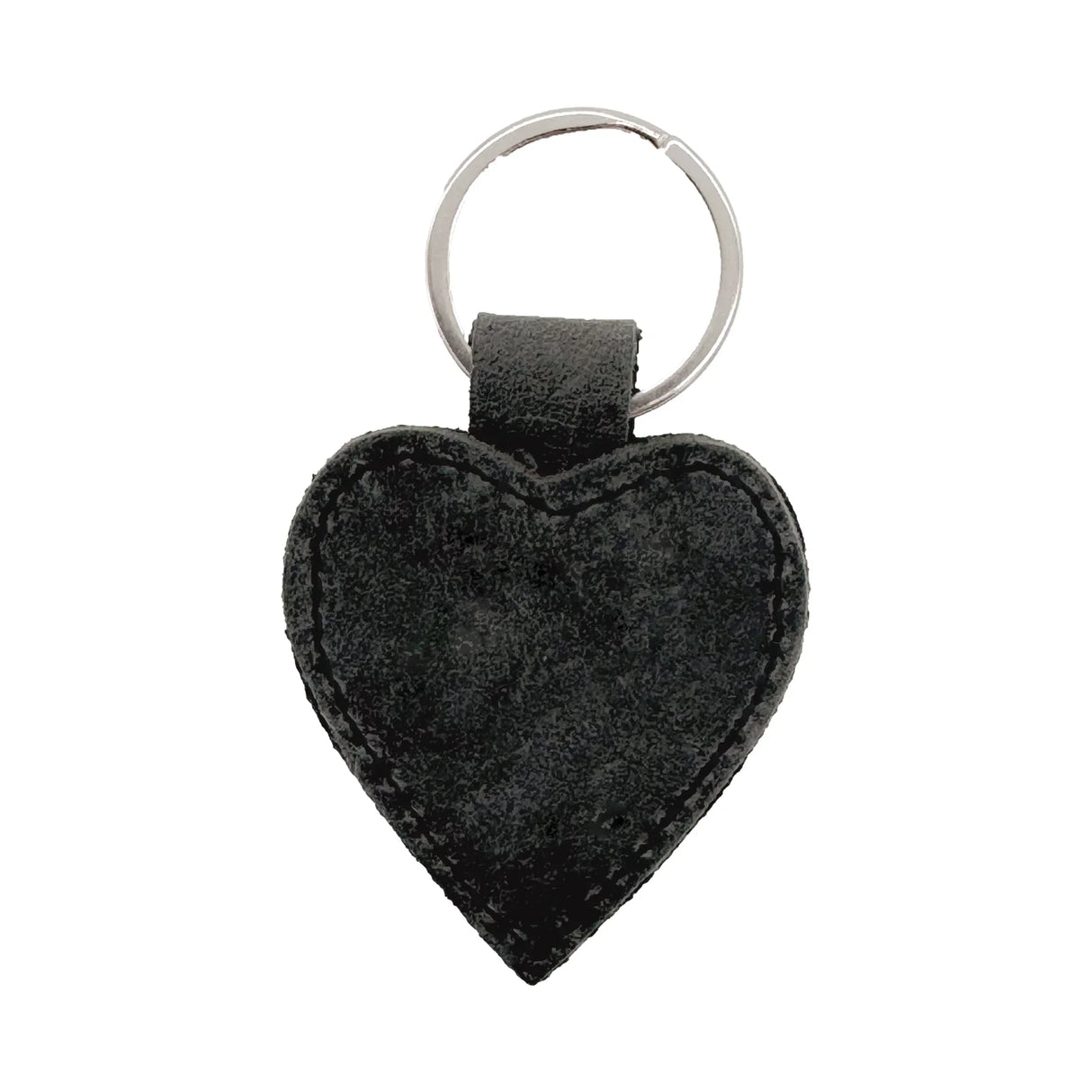 Custom Engraved Leather Keychain – Heart