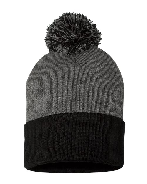 12" Pom-Pom Cuffed Beanie Sportsman