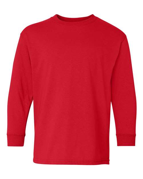 Youth Heavy Cotton™ Long Sleeve T-Shirt Gildan Red