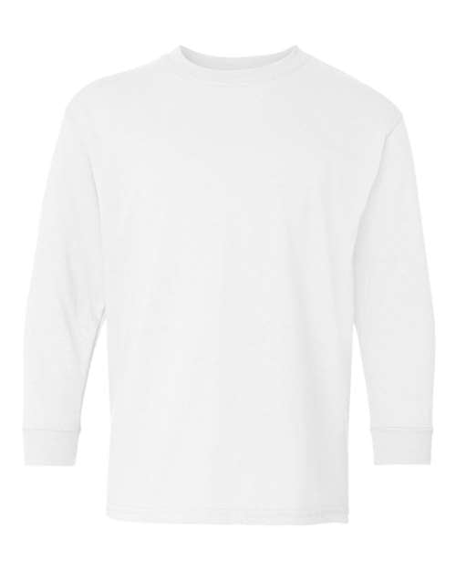 Youth Heavy Cotton™ Long Sleeve T-Shirt Gildan White