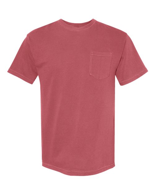 Unisex Garment-Dyed Heavyweight Pocket T-Shirt Comfort Colors Crimson