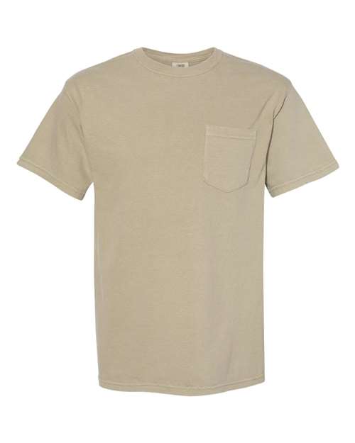 Unisex Garment-Dyed Heavyweight Pocket T-Shirt Comfort Colors Khaki