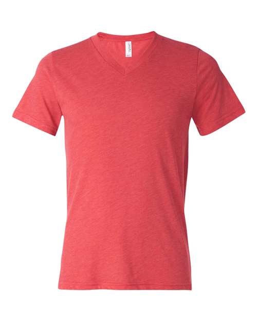 Unisex Triblend V-Neck Tee BELLA + CANVAS Red Triblend XS