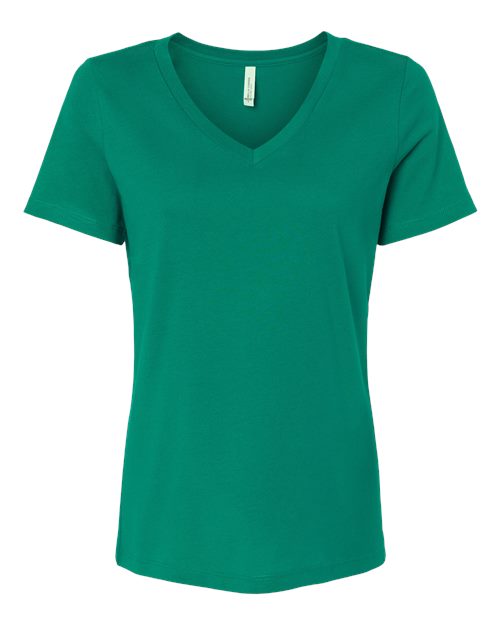 Women’s Relaxed Jersey V-Neck Tee BELLA + CANVAS Kelly